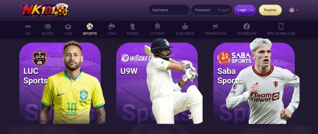 Sports Available at NK101